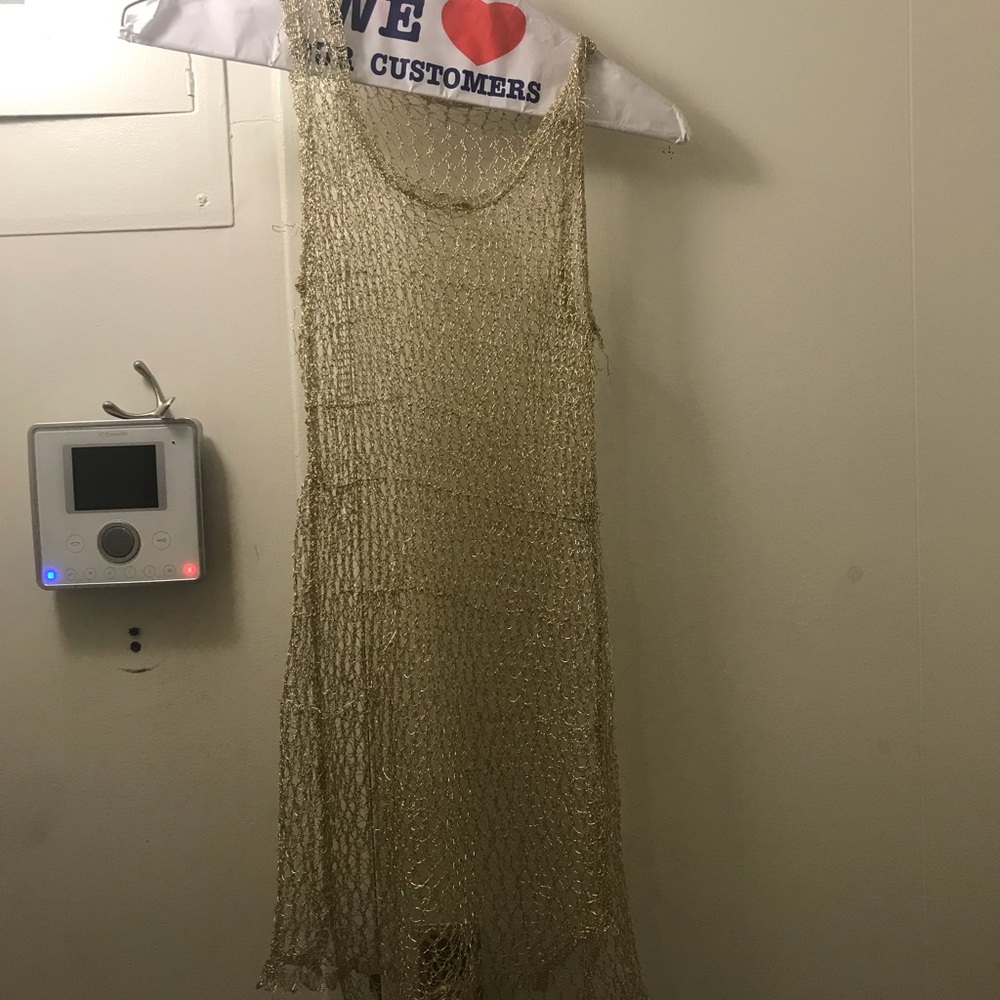 My favorite sheer gold linked cover up!
